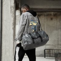 yok手提帆布旅行包男干湿分离行李袋运动健身斜挎大容量出差旅游