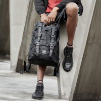 yok双肩包男士新款迷彩旅行包休闲时尚学生书包潮流大容量背包