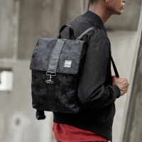 yok双肩包男士新款迷彩旅行包休闲时尚电脑包韩版潮流大容量背包