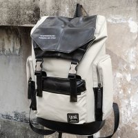 yok双肩包男士新款背包时尚潮流大容量旅行包pu皮休闲包学生书包