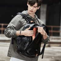 yok双肩包男大容量时尚潮流大学生书包电脑休闲旅行韩版潮牌背包