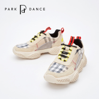 park dance格纹时尚女鞋增高鞋女老爹鞋原宿2ulzzang运动风休闲鞋