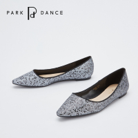 park dance春夏女鞋简约尖头格利特钻闪 单鞋优雅复古平底通勤鞋