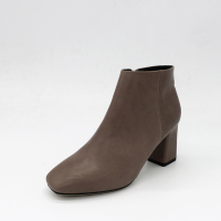 itsQ 2018新款马丁靴女系带英伦粗跟高跟短靴