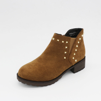 itsQ 2018新款冬加绒雪地棉靴 高跟马丁靴女