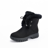 It's Q 冬季新款时尚女秋冬靴子英伦风复古短筒磨砂短靴