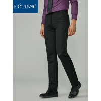 红豆旗下高端品牌轩帝尼(HETINNE)男装春秋季男士休闲裤轻奢商务男装竹纤维直筒中腰休闲裤男长裤