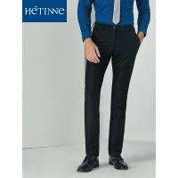 红豆旗下高端品牌轩帝尼(HETINNE)男装秋冬季男士休闲裤轻奢商务男装中腰直筒微弹西裤男长裤