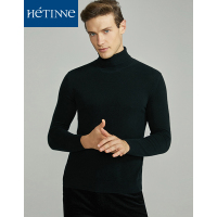 红豆旗下高端品牌轩帝尼(HETINNE)男装2019秋季新款柔软舒适高领简约毛衣山羊绒男士羊绒衫男