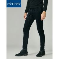 红豆旗下高端品牌轩帝尼(HETINNE)男装2019秋季男士休闲裤商务修身微弹中腰气质休闲裤男