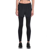 vansydical范斯蒂克运动紧身裤女夏新款防走光假两件健身瑜伽裤吸汗透气速干跑步短裤