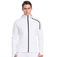 vansydical范斯蒂克男子黑色连帽运动服套头卫衣跑步服篮球训练服开衫健身服拉链外套