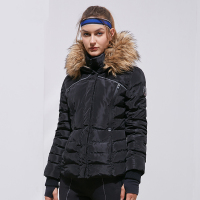 vansydical范斯蒂克运动棉衣女2018秋冬季新款连帽外套户外冬训跑步防寒外衣