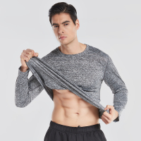 范斯蒂克(vansydical)健身衣男秋冬季长袖高弹速干衣跑步健身服宽松训练服保暖运动上衣