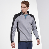 范斯蒂克(vansydical)运动卫衣男秋冬季新款长袖立领宽松休闲上衣跑步训练半拉链套头衫