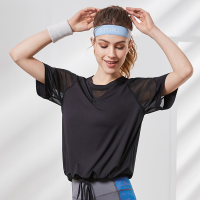 范斯蒂克 健身服女短袖运动上衣宽松透气速干T恤网红瑜伽上衣