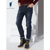 POLO SPORT 牛仔裤男秋冬直筒商务休闲男装修身型长裤简约舒适