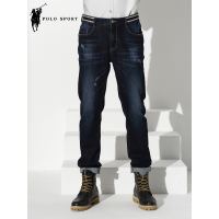 polo sport 牛仔裤男中腰直筒宽松牛仔裤男装 蓝色