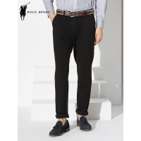 polo sport 休闲裤男秋冬季男装新款修身弹力直筒裤子男 黑色