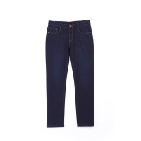 polo sport 牛仔裤加绒男士青年商务休闲长裤子男中腰直筒宽松牛仔裤男装 深蓝色