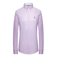 polo sport 男装衬衫男2018秋冬新款修身韩版全棉衬衣长袖休闲上衣商务纯色男士打底衫 73PW15570055