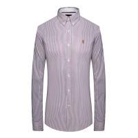 POLO SPORT 衬衫男条纹长袖2018秋季新款棉质青年修身休闲时尚长袖衬衣男 73PW155731650