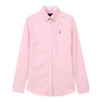 polo sport 长袖衬衫女士纯色 2018秋季新品商务纯棉衬衣免烫翻领女款 73LF420190846
