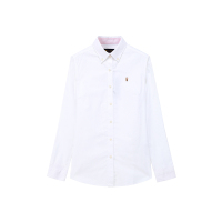 polo sport 长袖衬衫女2018秋款纯棉条纹时尚修身免烫衬衣女装上衣 73LF420208646