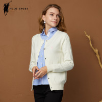 polo sport 毛衣女2018秋季长袖针织衫女式圆领开衫针织打底衫女款上衣 83VY40272
