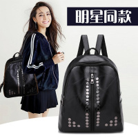 girdio 2018新款pu背包学生校园书包时尚个性百搭大容量多功能休闲柳钉包317