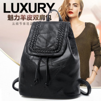 girdio 2018新款韩版女士真皮背包水桶双肩背包软皮包旅行包书183