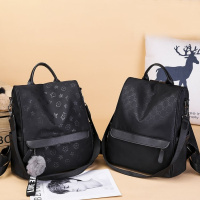 girdio 防水秋冬新款双肩包女韩版潮时尚防盗包包书包帆布牛津休闲背包341