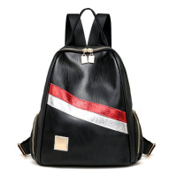 girdio 新款双肩包PU女包撞色亮片条纹女士双肩包时尚女包144