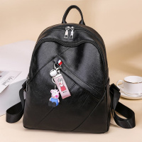 girdio 双肩包女2018新款潮韩版时尚百搭简约背包休闲包书包软皮旅行背包345