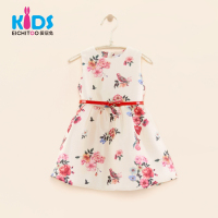 EICHITOO KIDS爱居兔童装冬装女童印花无袖连衣裙背心裙