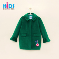 EICHITOO KIDS爱居兔童装女童涤女童喇叭袖羊毛大衣