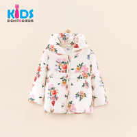 EICHITOO KIDS爱居兔童装女童印花棉服外套