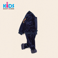 EICHITOO KIDS爱居兔童装男童梭织套装金丝绒两件套