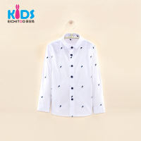 EICHITOO KIDS爱居兔童装男童长袖纯棉印花休闲衬衫