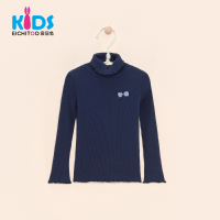EICHITOO KIDS爱居兔童装女童高领木耳边长袖T恤