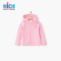 EICHITOO KIDS爱居兔童装209春季女小童连帽休闲针织外套