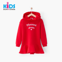 EICHITOO KIDS爱居兔童装2019春季女小童连帽连衣裙