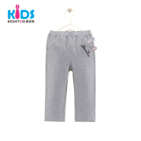 EICHITOO KIDS爱居兔童装春季女童浅灰针织打底裤
