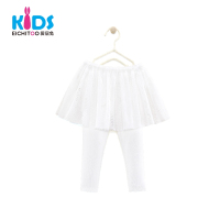 EICHITOO KIDS爱居兔童装春季纯色女童假两件打底裤