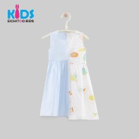 爱居兔女童夏装2018儿童无袖连衣裙时髦小童裙子