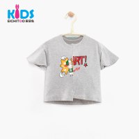 爱居兔童装2018夏季女小童短袖T恤