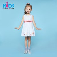 爱居兔女童夏装2018小童洋气印花裙子