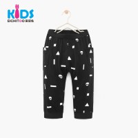 爱居兔童装2018夏季男大童针织七分裤