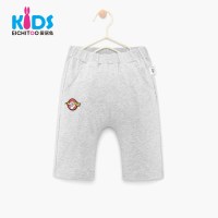 爱居兔童装2018夏季男小童休闲针织中裤