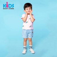 爱居兔童装男小童夏装2018T恤男小童纯棉印花上衣